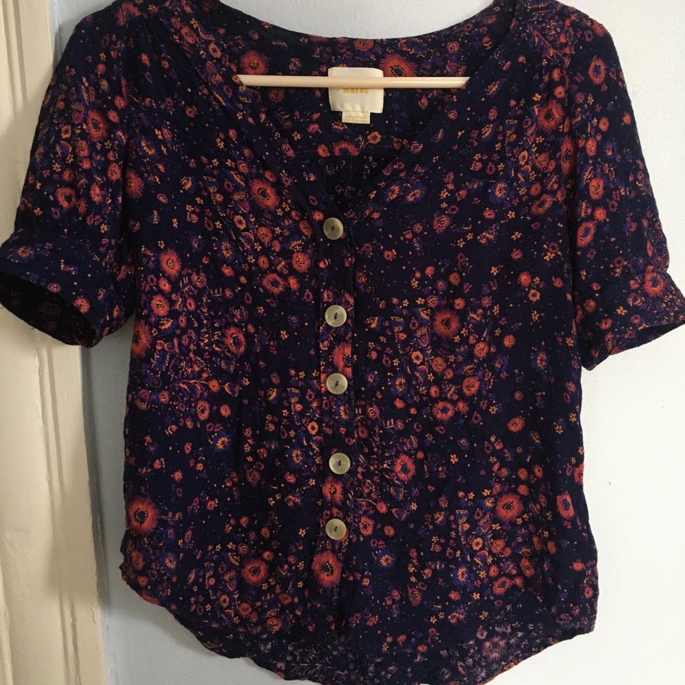 Maeve Floral Button Up Blouse
